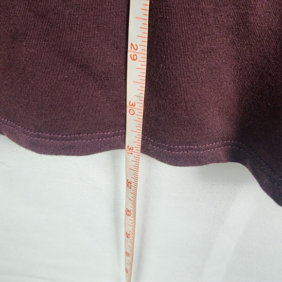 Eileen Fisher Dark Maroon Tunic With Side Slits Size XXSmall Minimalist Basic - Picture 7 of 7